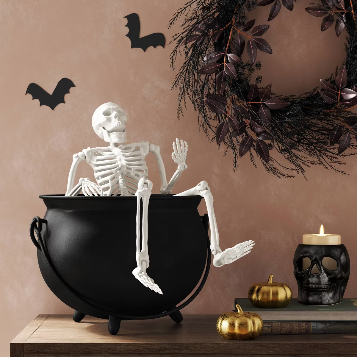 11.25"x14.5" Metal Cauldron Decorative Box Black - Threshold™ | Target