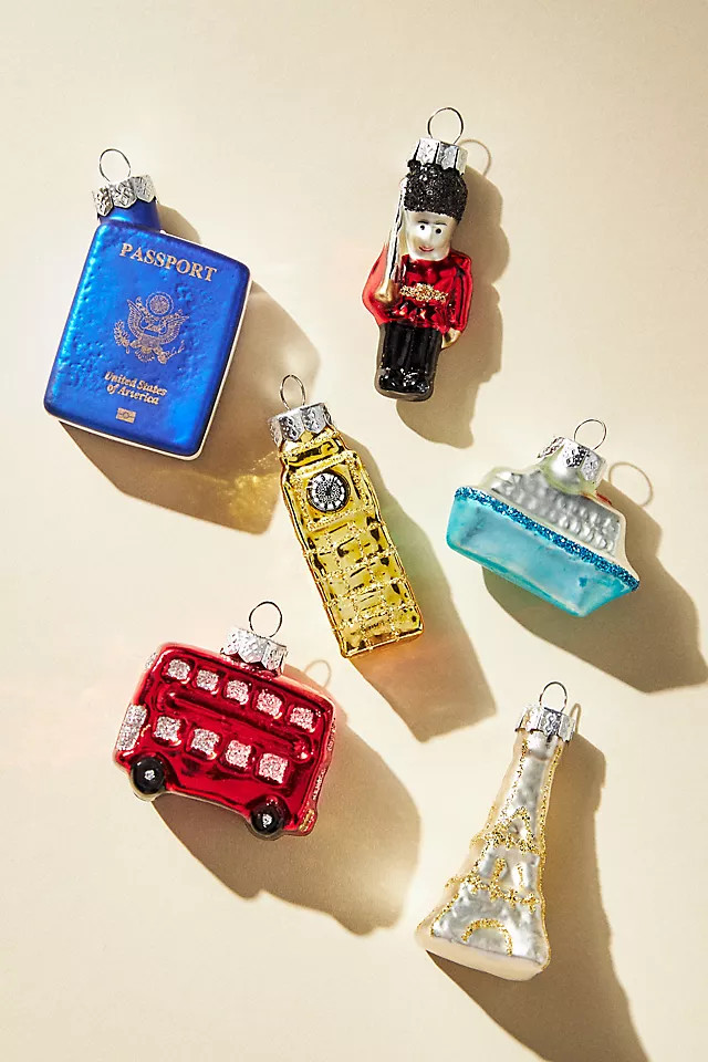 World Traveler Ornaments, Set of 6 | Anthropologie (US)