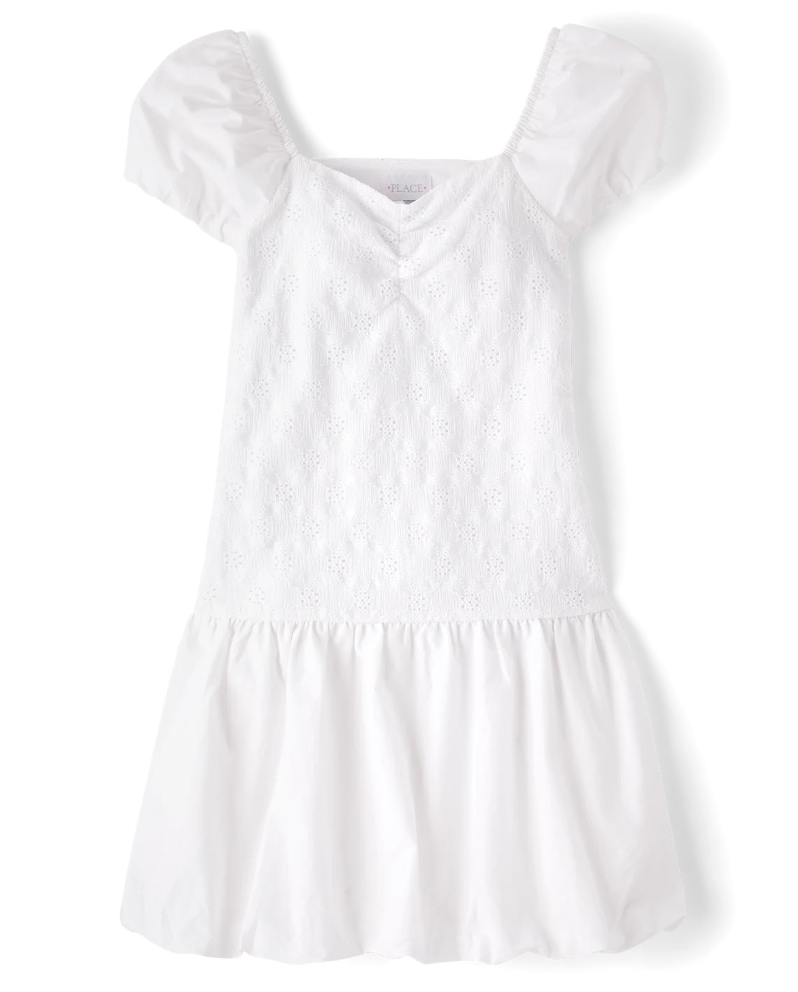 Womens Mommy And Me Eyelet Bubble Dress - white | The Children's Place