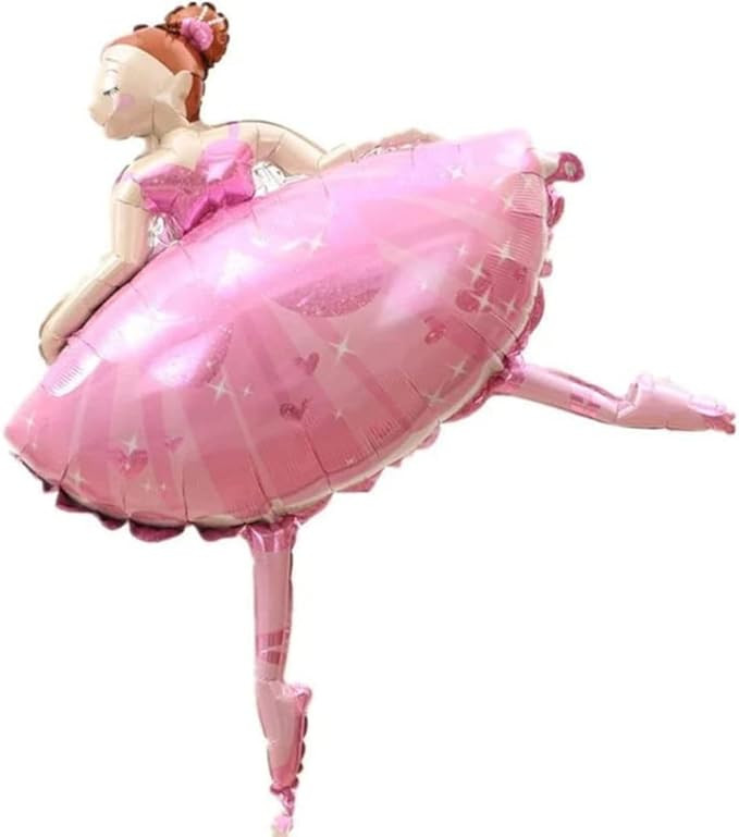 DIWULI Ballerina Balloon XXL - Ballerina Foil Balloon Pink, Dance Balloon, Girl Foil Balloon, Bal... | Amazon (US)