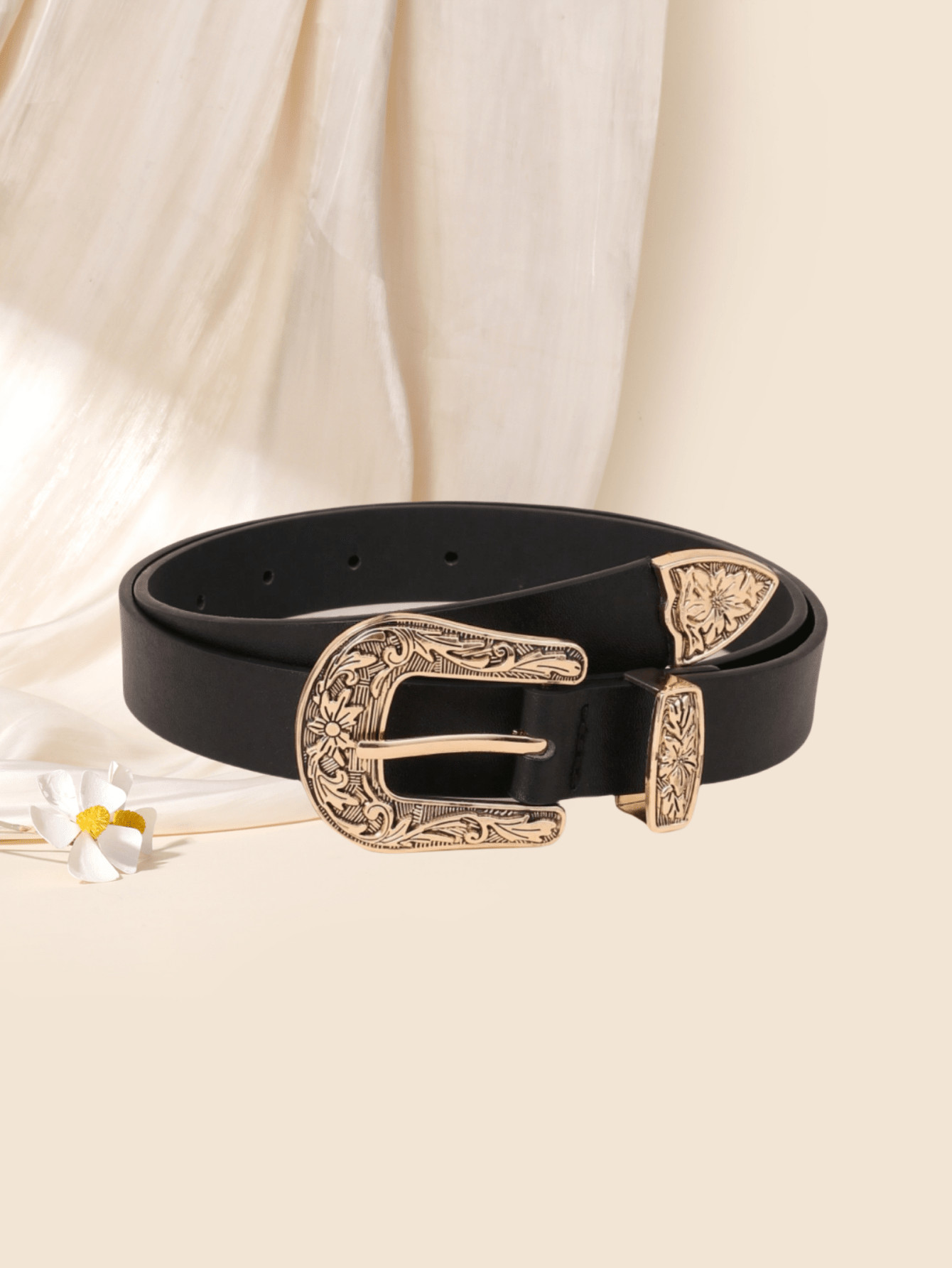 Western Style Buckle Belt For Women, Fashionable And Versatile Decorative Leather Belt | SHEIN