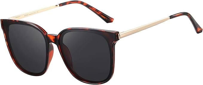 DUCO Oversized Polarized Sunglasses Womens Trendy Mirrored Shades Retro Round Vintage Light Weigh... | Amazon (US)