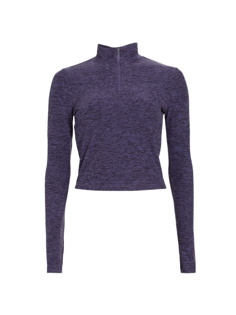 Training Heathered Stretch Crop Sweatshirt | Saks Fifth Avenue