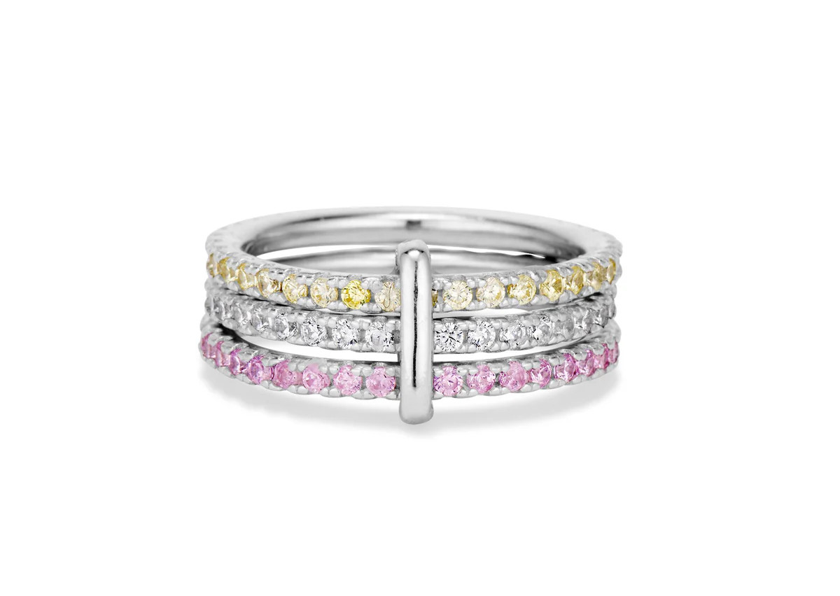 TRIO PAVE LOCK RING | EP JEWELS 
