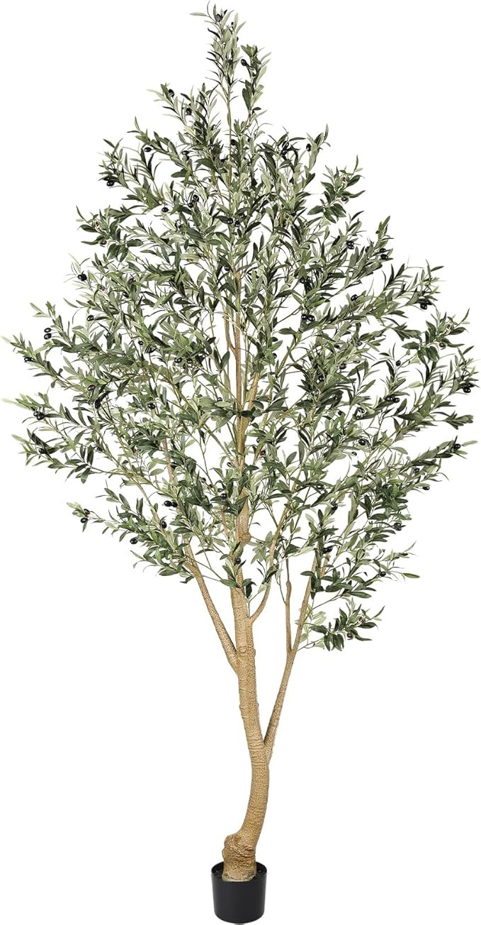 Realead Tall Faux Olive Tree 9ft - Realistic Large Silk Olive Tree Artificial Indoors - Fake Oliv... | Amazon (US)
