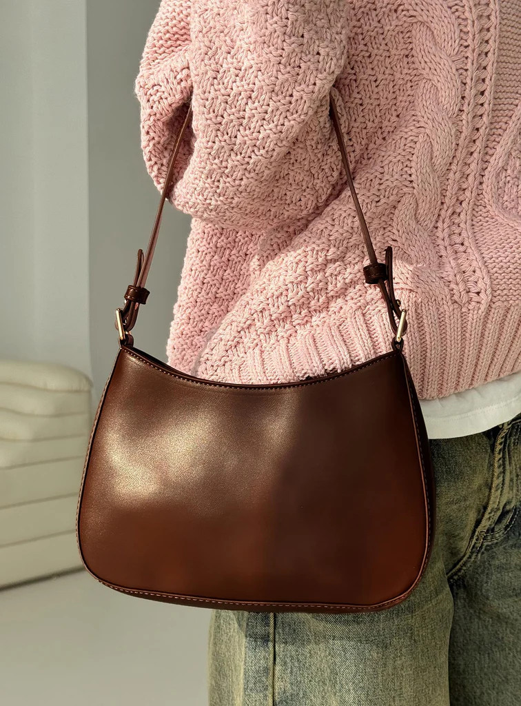 Vesperea Shoulder Bag Chocolate Brown | Princess Polly AU