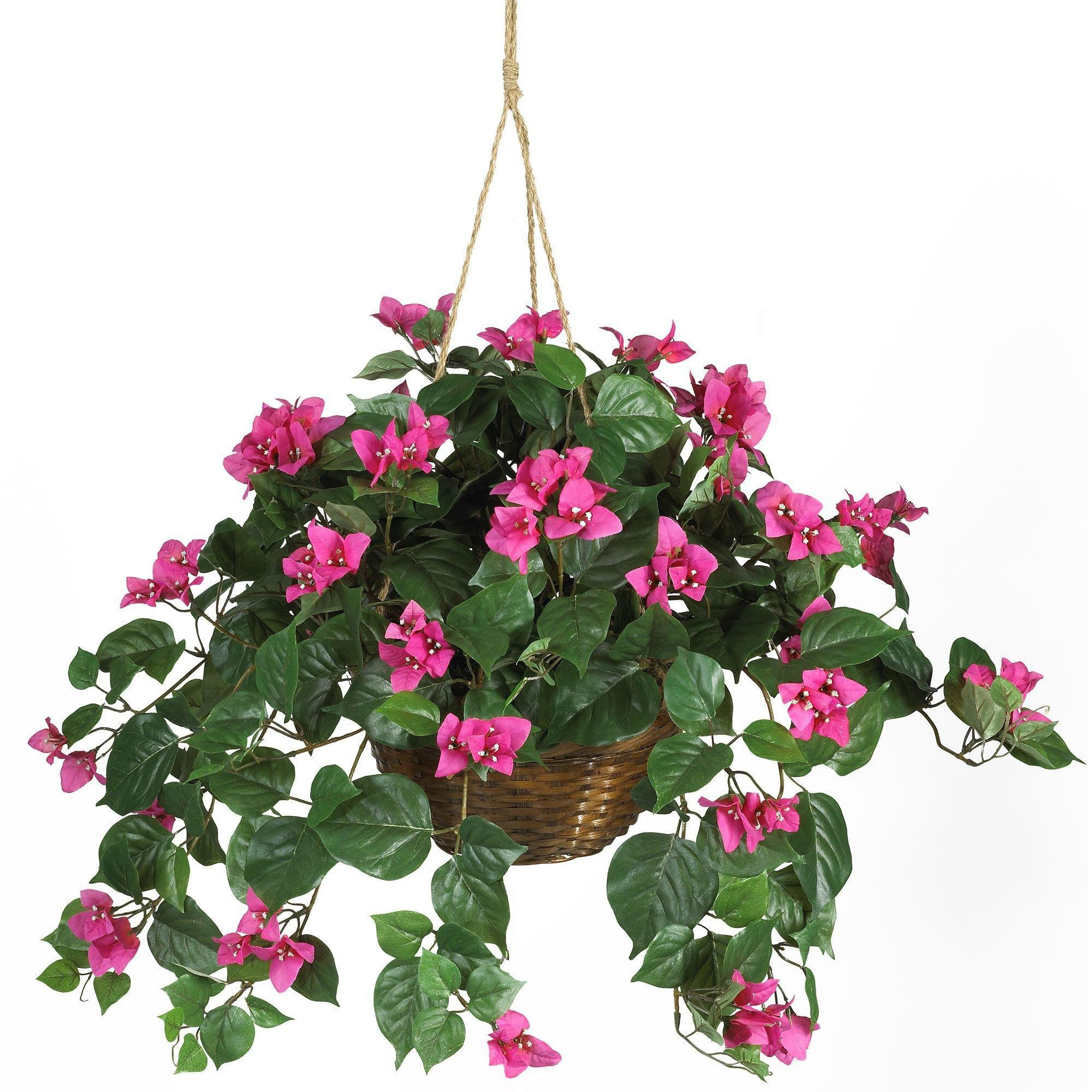 Bougainvillea Hanging Basket Silk Plant | Nearly Natural | Nearly Natural