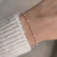 Tiny Pearl Bracelet, Gold Chain Bracelet With Small Freshwater Pearls, Minimalist For Women, Dainty Bridesmaid | Etsy (US)