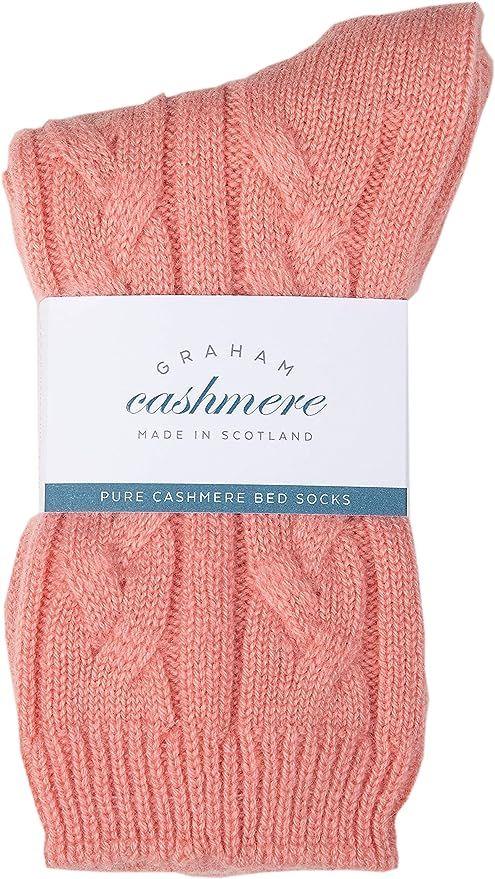 Graham Cashmere - Pure Cashmere Cable Bed Socks - Made in Scotland - Gift Boxed | Amazon (UK)