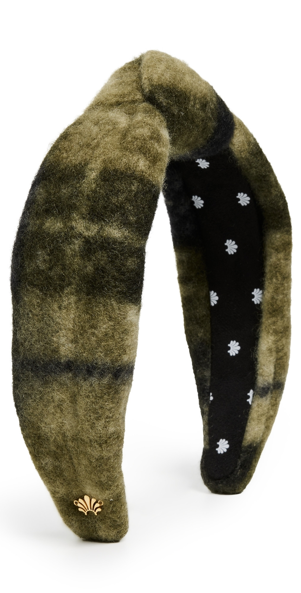 Lele Sadoughi Knotted Harvest Plaid Headband Olive Green One Size | Shopbop