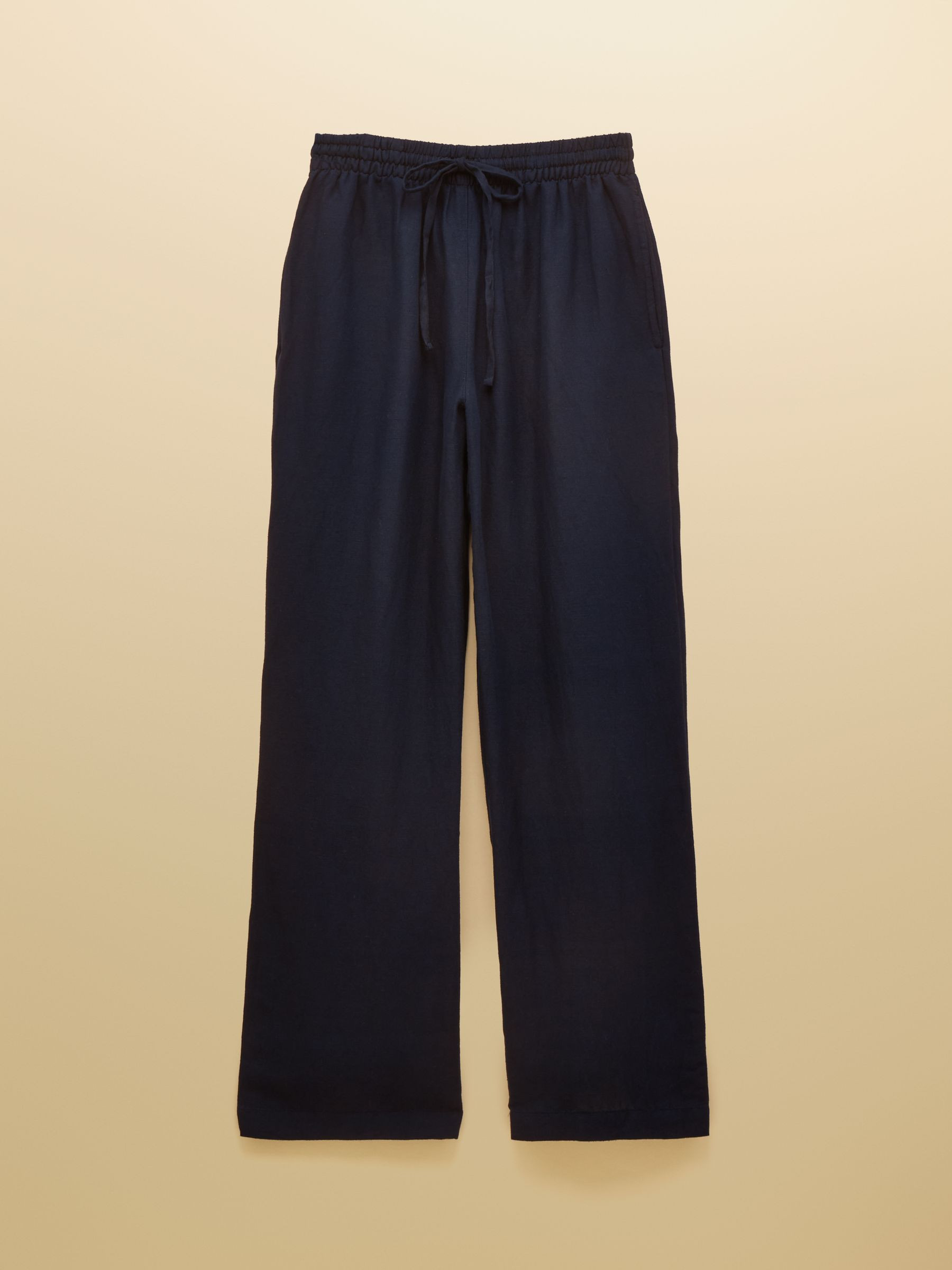 Navy Relaxed Wide Leg Trousers | Joules | Joules