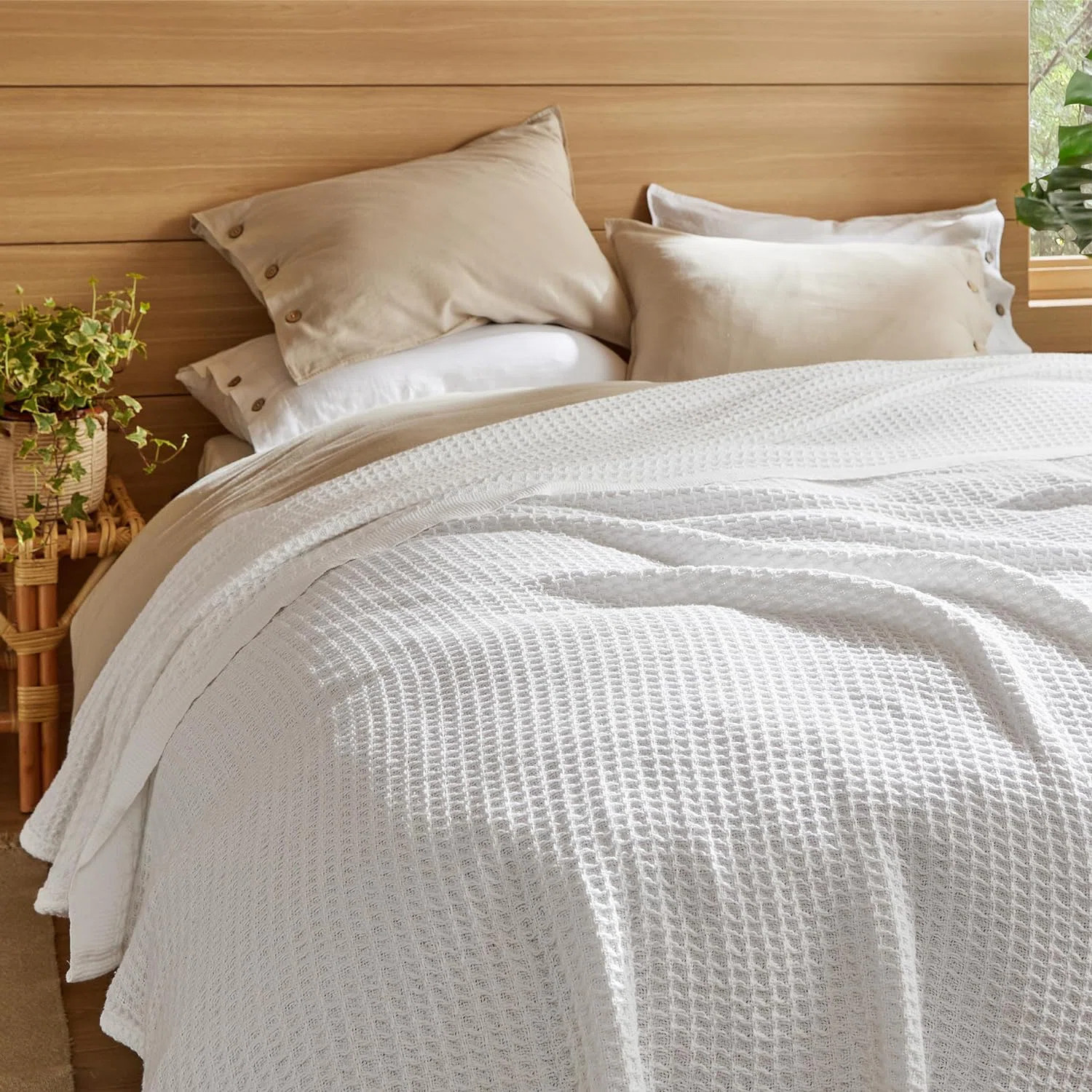 Bedsure 100% Cotton Waffle Weave Blankets | Wayfair North America