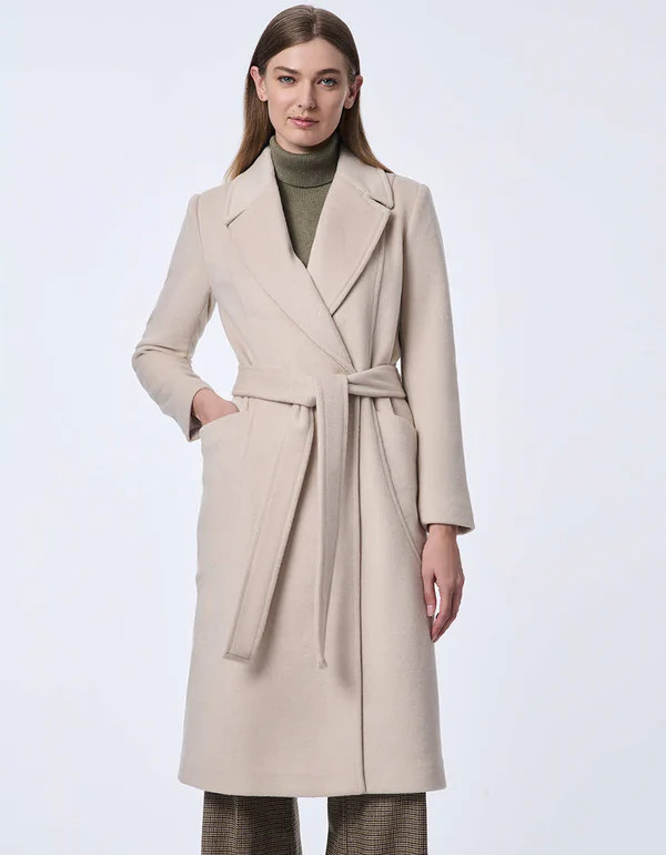 Soho Belted Wool Coat | Bernardo Fashions