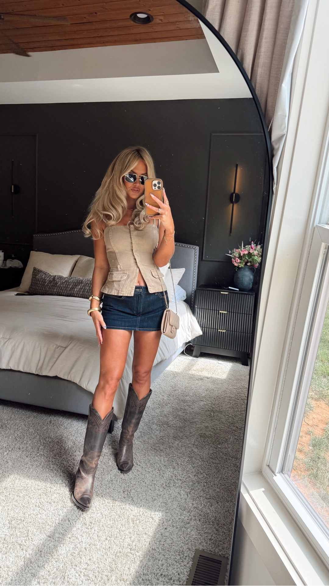 Top is Zara 
Boots are boot barn! 
I can send the link on Instagram!