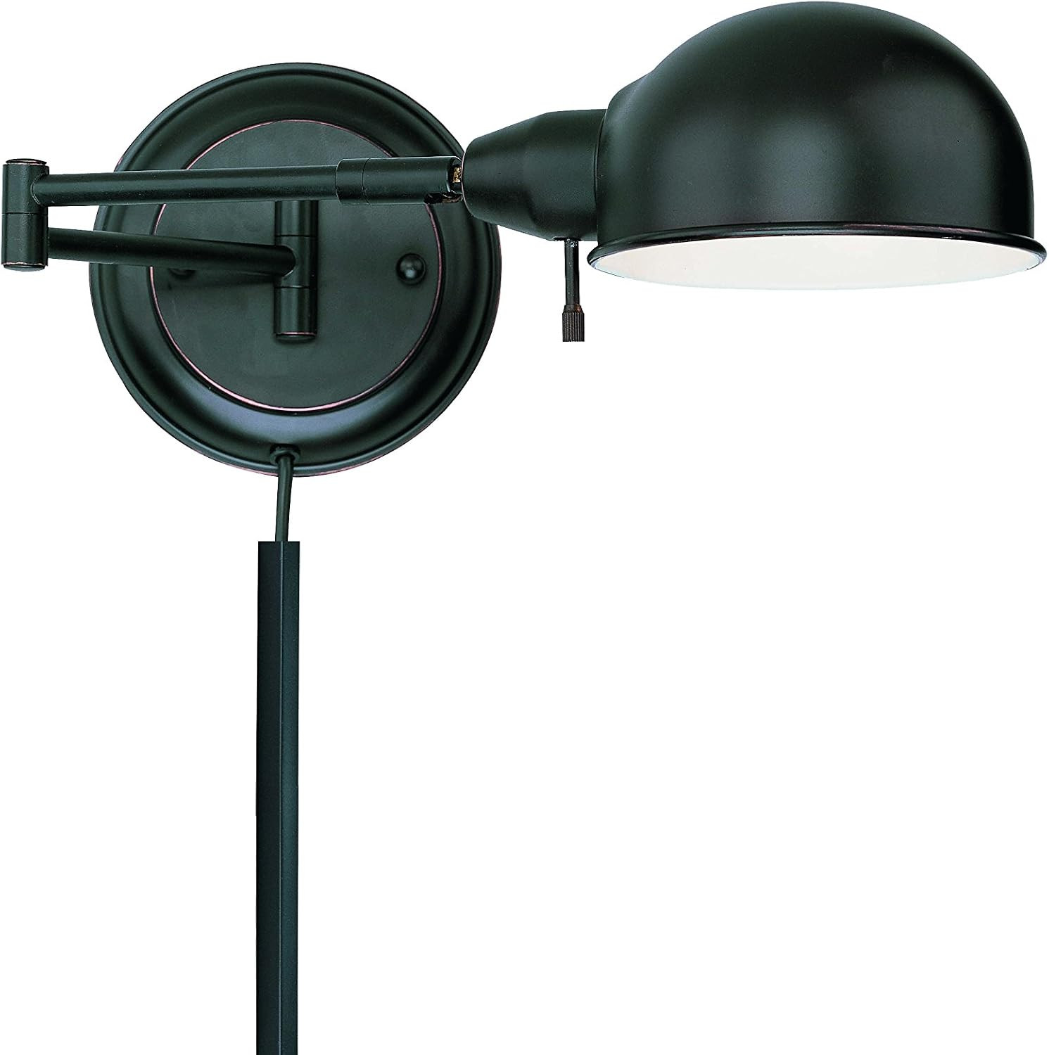 Lite Source LS-16753AGED/CP Swing Arm Sconce with Aged Copper Metal Shades, Copper Finish | Amazon (US)