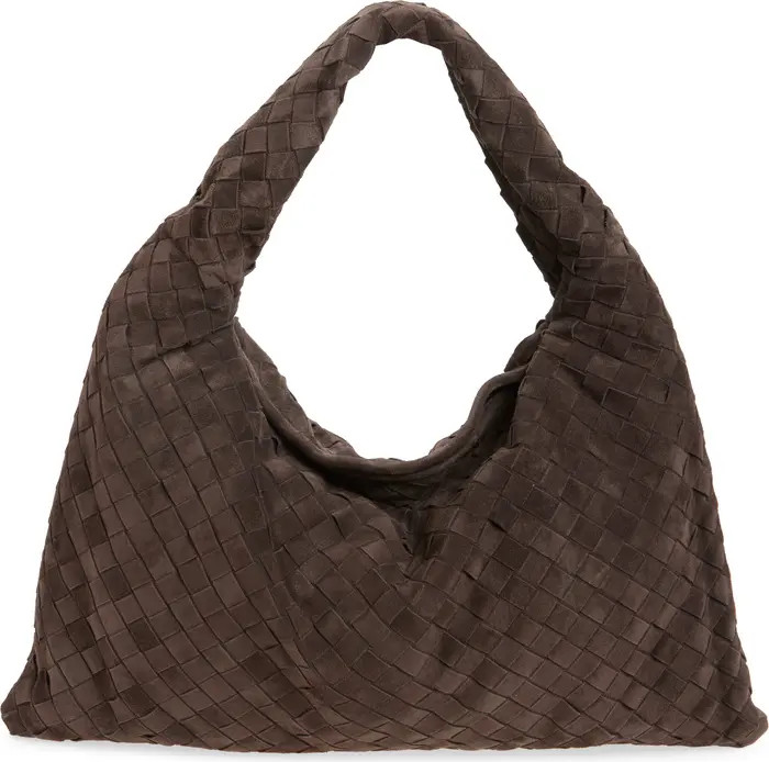 Large Hop Intrecciato Suede Hobo Bag | Nordstrom