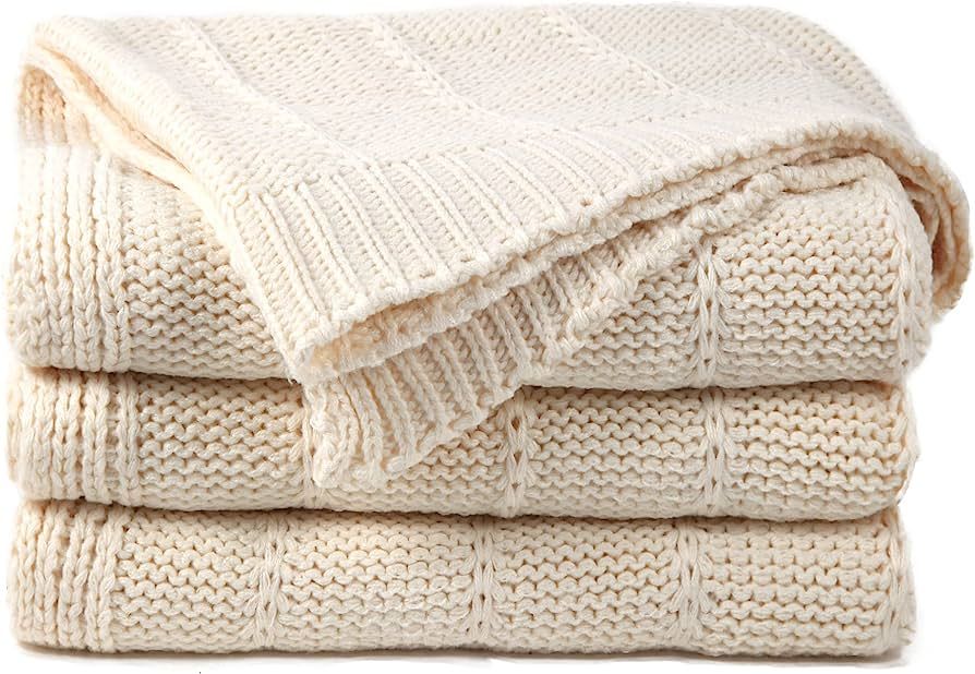 Vhorate Throw Blanket for Couch Sofa Bed Chair, 50" x 60" Super Soft Cozy Living Room Knitted Bla... | Amazon (US)
