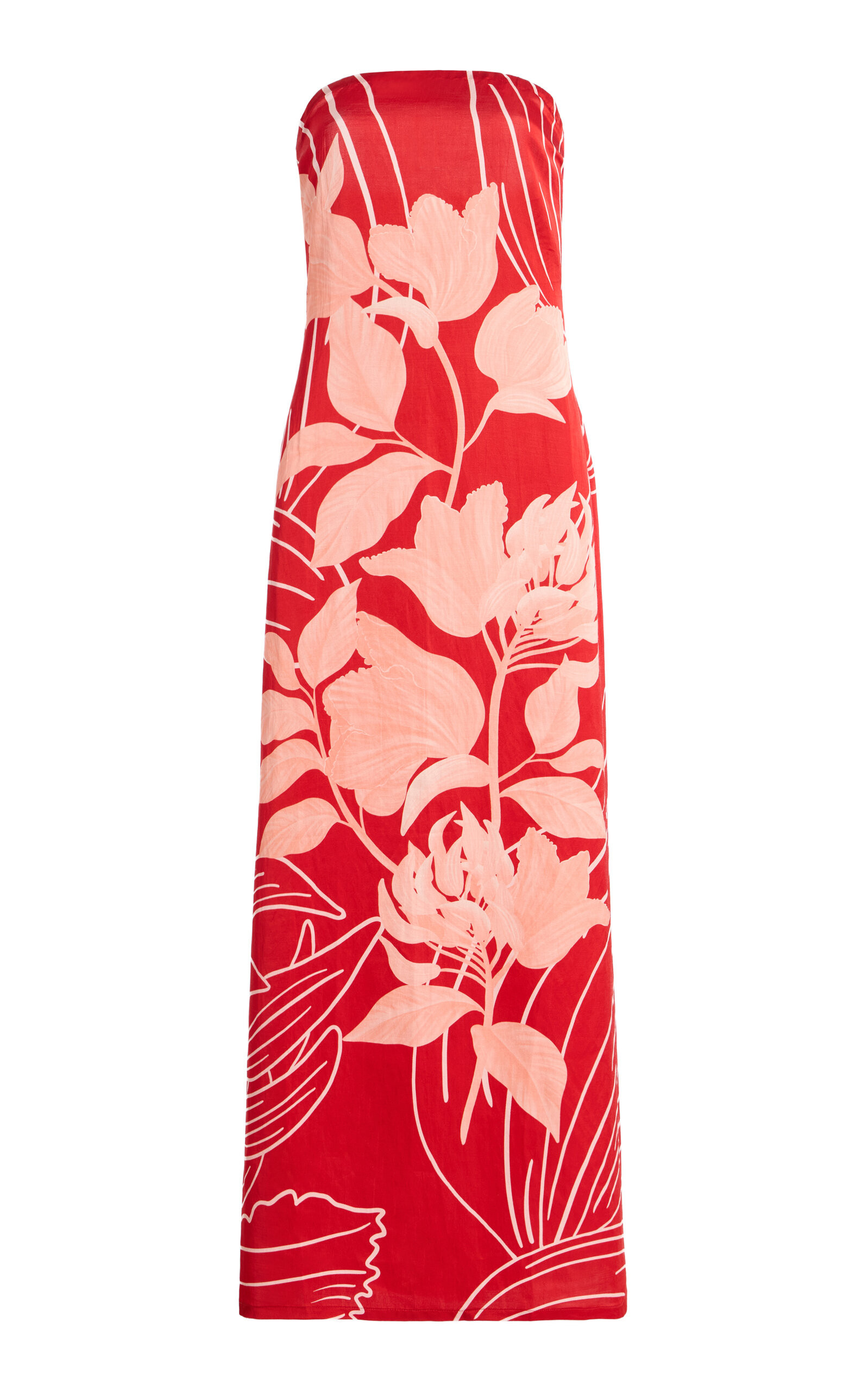 Exclusive Strapless Linen-Blend Maxi Dress | Moda Operandi (Global)