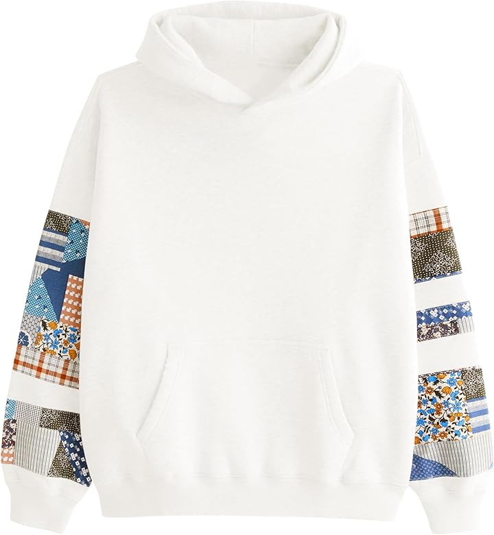 Graphic Hoodies for Women Oversized Floral Print Fleece Hooded Sweatshirts Long Sleeve Y2k Boyfri... | Amazon (US)