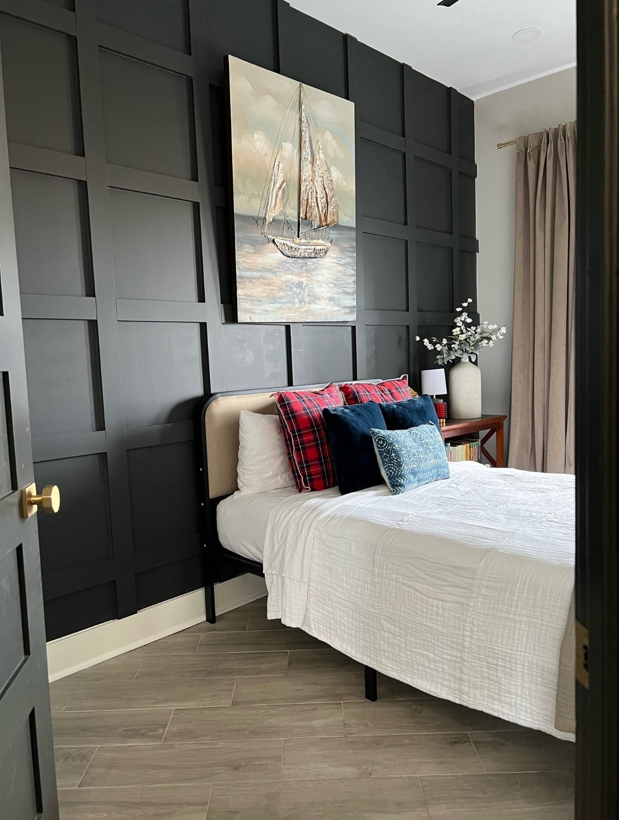 Moody Bedroom 

TWOPAGES 52 W x 84 L Pinch Pleat Curtain Room Darkening Velvet Curtain Drapery Panel for Traverse Rod or Track, Living Room Bedroom Meetingroom Club Theater Patio Door (1 Panel), Gray Beige

Bedsure 100% Cotton Blankets Queen Size for Bed - Waffle Weave Blankets for Summer, Lightweight and Breathable Soft Woven Blankets for Spring, White, 90x90 Inches

Allewie Queen Size Metal Bed Frame with Curved Upholstered Headboard and Footboard, Platform Bed Frame with Under Bed Storage, No Box Spring Needed, Vintage, Beige

EMTEK Square Rosette Privacy Set with Matching Finish Octagon Knob - Choice of 6 Finishes - 5210OCTUS4 - Satin Brass (US4)

Distressed Ceramic Vase Natural White - Hearth & Hand™ with Magnolia


#boybedroom #moodybedroom #velvetcurtains #golddoorknob #octagonknob #doorknob #bedding #bedroom #guestroom #sparebedroom #moodystyle #moodydecor #bedroominspiration #bedroomstyle #fullsizebedframe #queenbedframe #upholsteredbedframe #upholsteredbed #modernbedframe #modernbed #decor #homeinterior #homestyle #interiordesign 

#LTKStyleTip #LTKFamily

#LTKGiftGuide #LTKKids #LTKHome