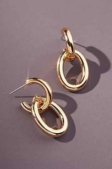 Dual Oval Hoop Earrings | Anthropologie (US)