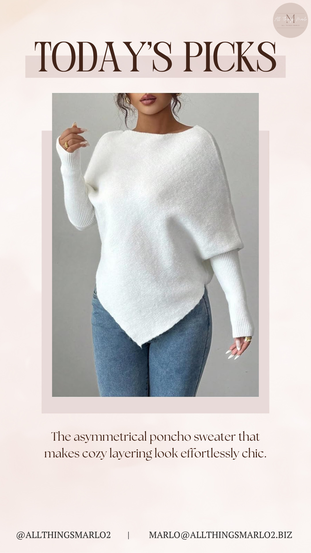 The asymmetrical poncho sweater that makes cozy layering look effortlessly chic. 

 #LTKSeasonal #LTKWorkwear #LTKTravel
