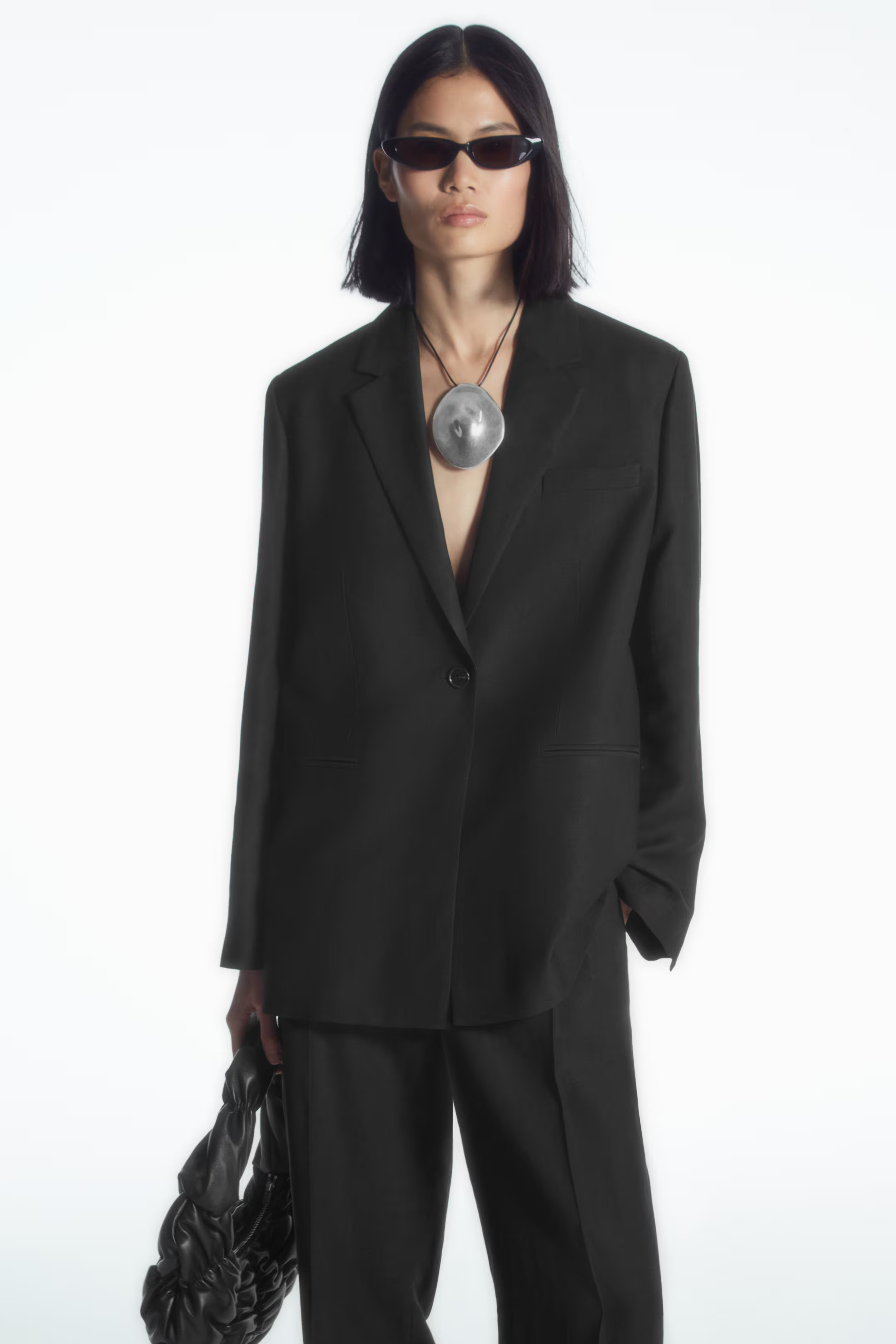 LONGLINE LINEN-BLEND BLAZER | H&M (UK, MY, IN, SG, PH, TW, HK)