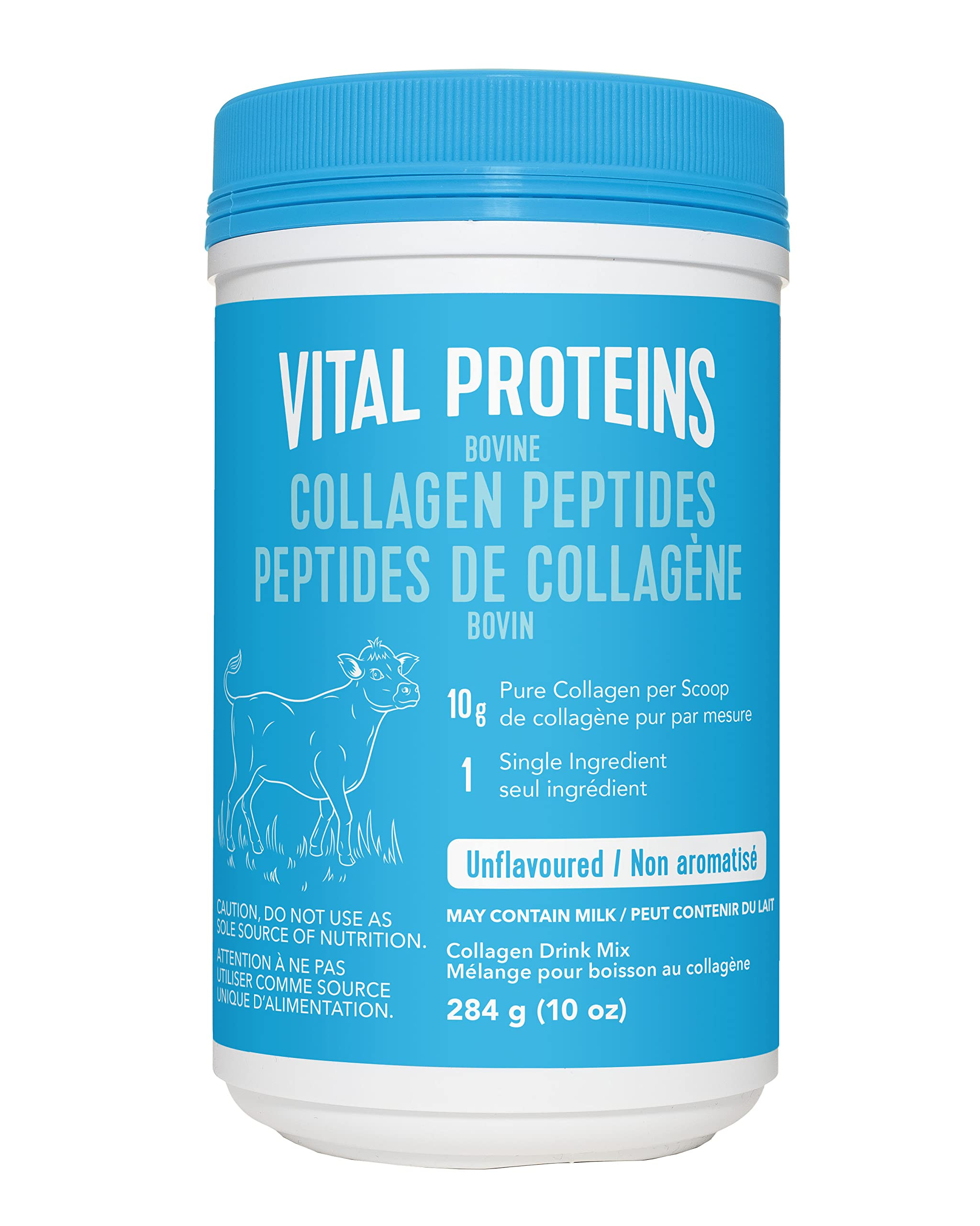 Vital Proteins Bovine Collagen Powder, 284g, Hydrolyzed Collagen Peptides - 10 g per serving - Un... | Amazon (CA)