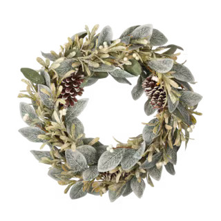 CANVAS Christmas Decoration White Berry Wreath, 22-in | Canadian Tire