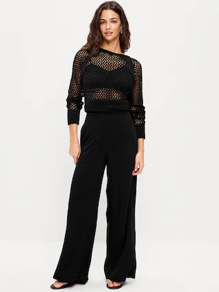 High-Waisted Playa Wide-Leg Pants | Old Navy (US)