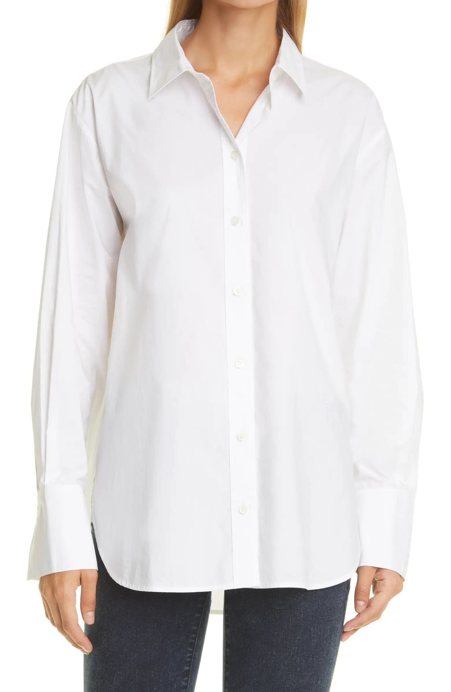 FRAME The Oversize Organic Cotton Button-Up Shirt | Nordstrom | Nordstrom