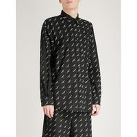 Logo-print slim-fit cotton-poplin shirt | Selfridges