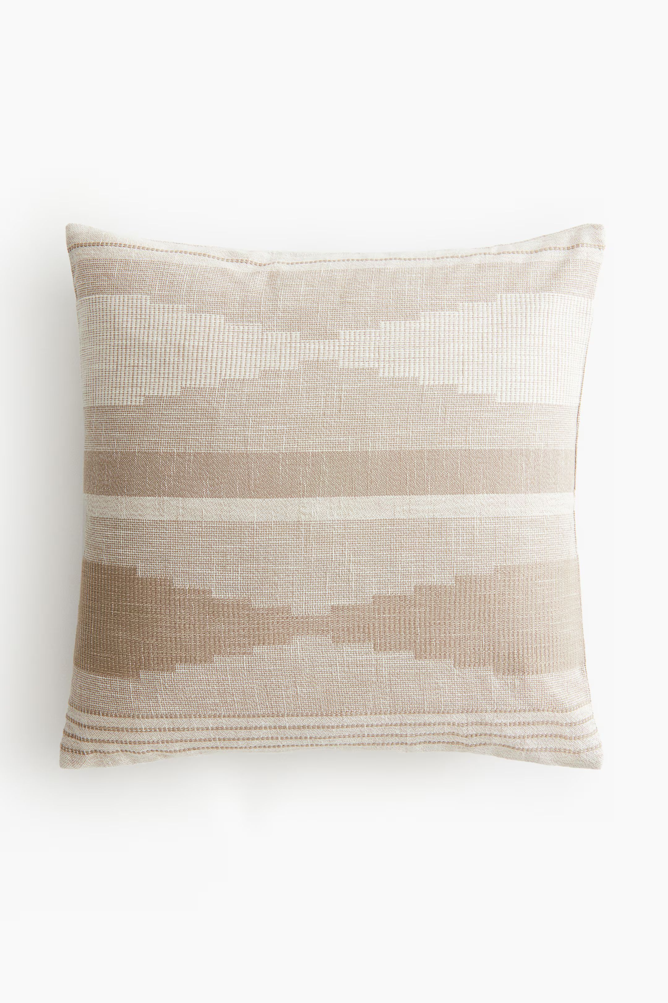 Patterned cushion cover - Light beige/Patterned - Home All | H&M GB | H&M (UK, MY, IN, SG, PH, TW, HK)