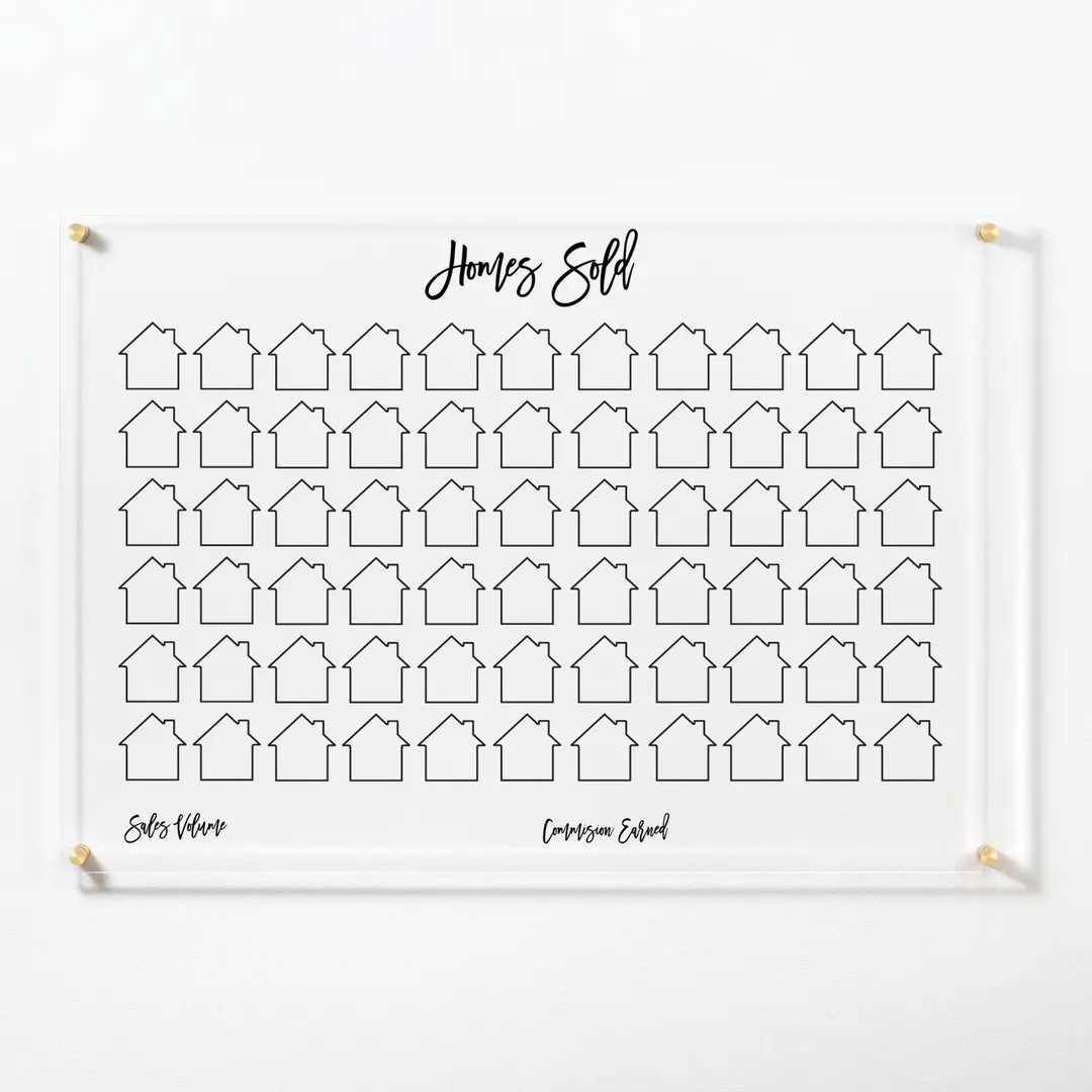 Acrylic Real Estate Sales Tracker | Sold Homes Display Board | Office Wall Decor | Real Estate Ag... | Etsy (US)