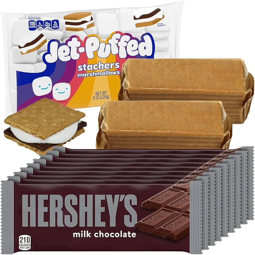 Hershey's S'mores Kit - Makes Up to 18 Smo’res - Includes 9 Full-sized Hershey Chocolate Bars, ... | Amazon (US)