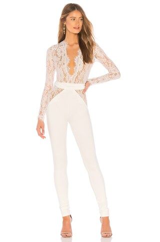 Michael Costello x REVOLVE Julian Jumpsuit in Ivory from Revolve.com | Revolve Clothing (Global)