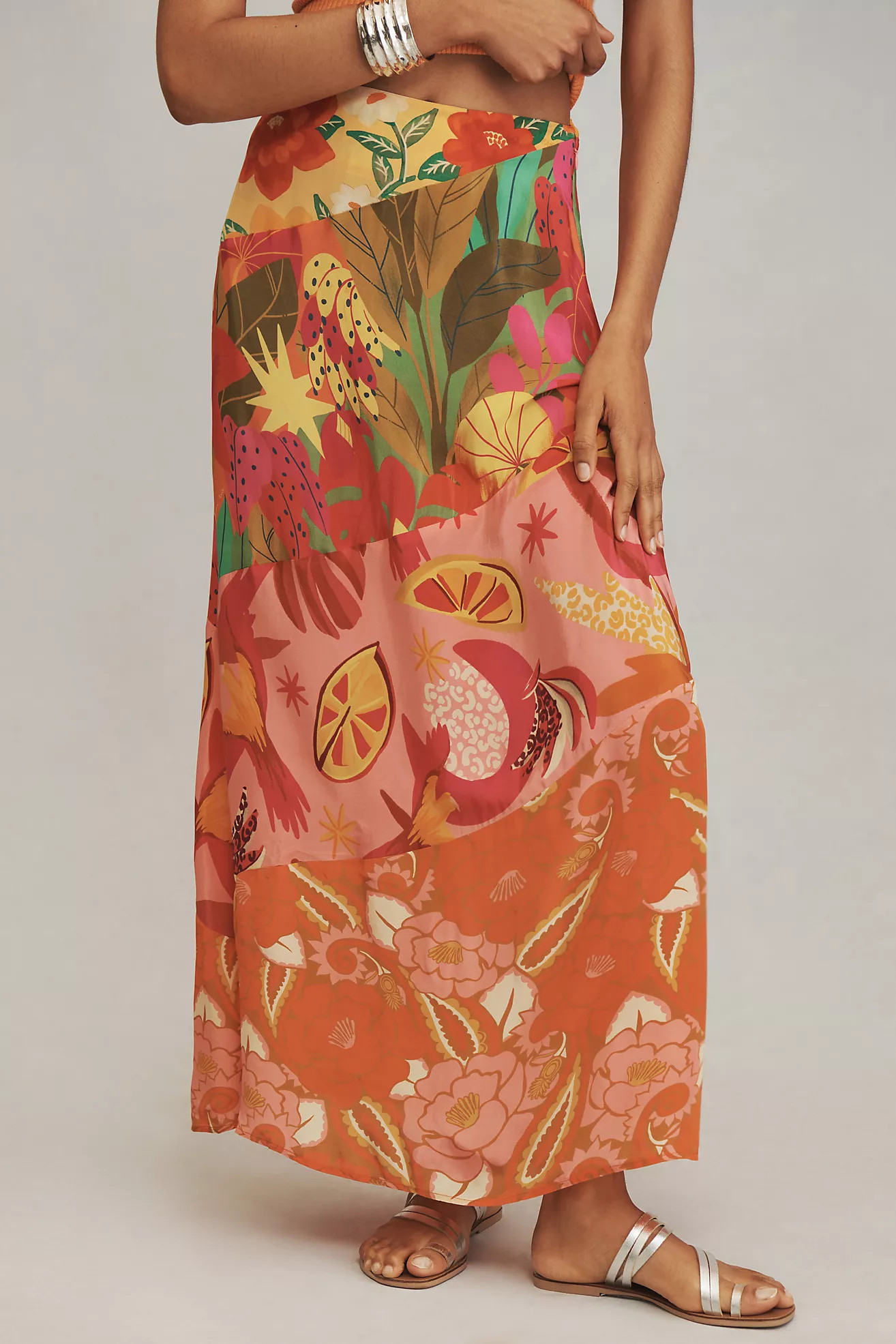 Farm Rio Floral Midi Skirt | Anthropologie (US)