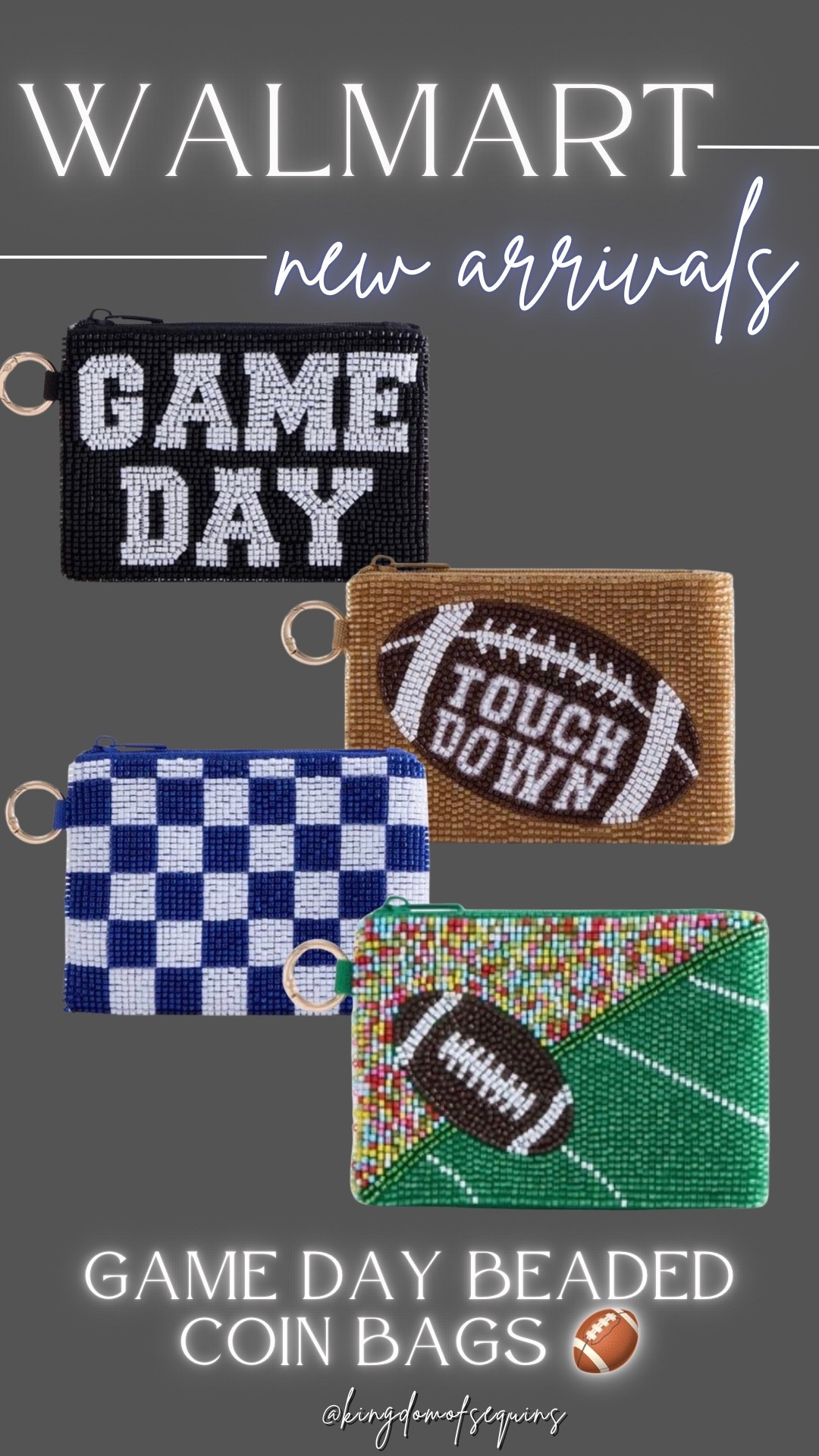 These are the cutest coin bags! Get game day ready with these beaded pouches from Walmart 🏈

#LTKSeasonal #LTKmomlife