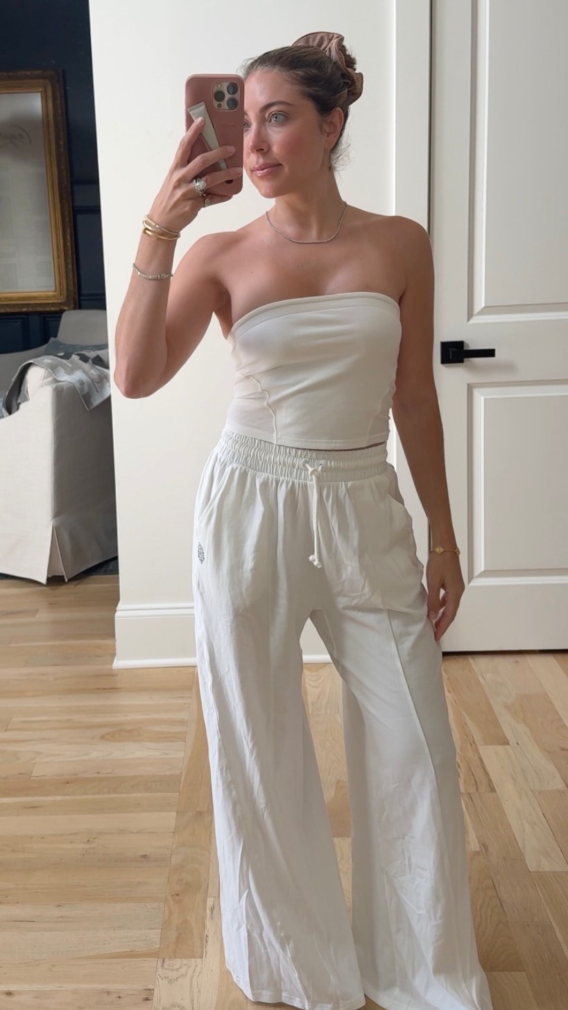 All White free people moment set ootd out and about