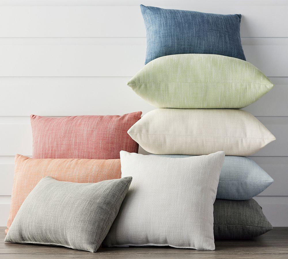 Performance Slub Outdoor Pillow | Pottery Barn (US)