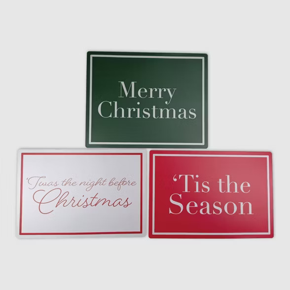 3ct Large Metal Sign Color Merry Christmas - Bullseye's Playground™ | Target