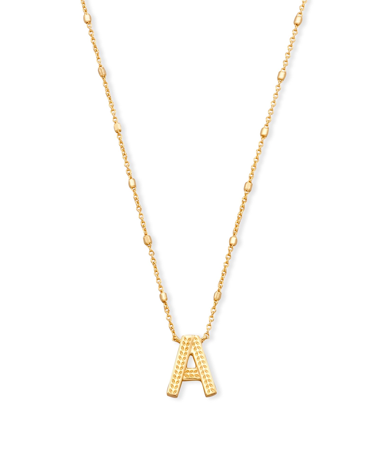 Letter A Pendant Necklace in Gold | Kendra Scott | Kendra Scott