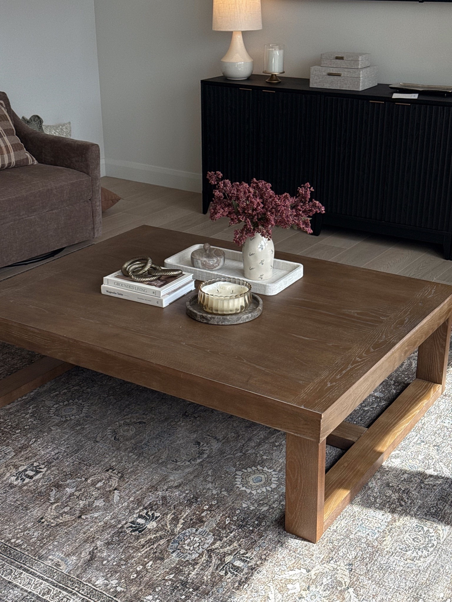 Brown large coffee table