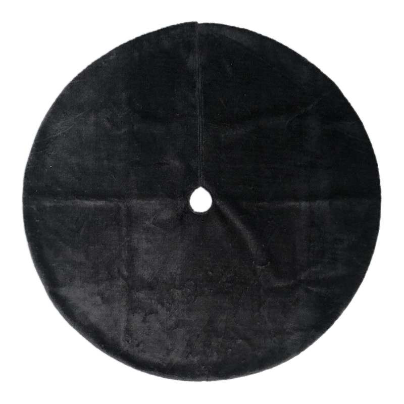 Crosby St Plush Black Tree Skirt, 48" | At Home