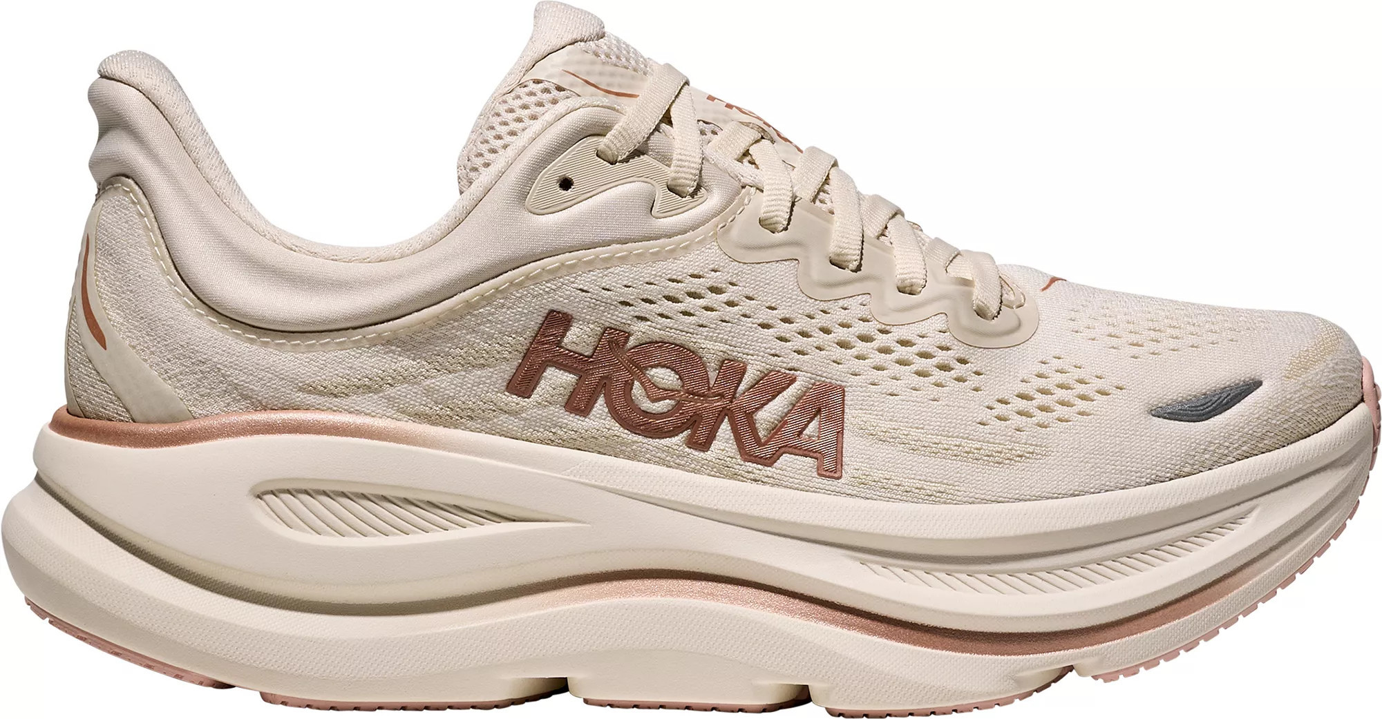 HOKA Women's Bondi 9 Running Shoes, Size 9.5, White/Rose Gold | DICK'S Sporting Goods