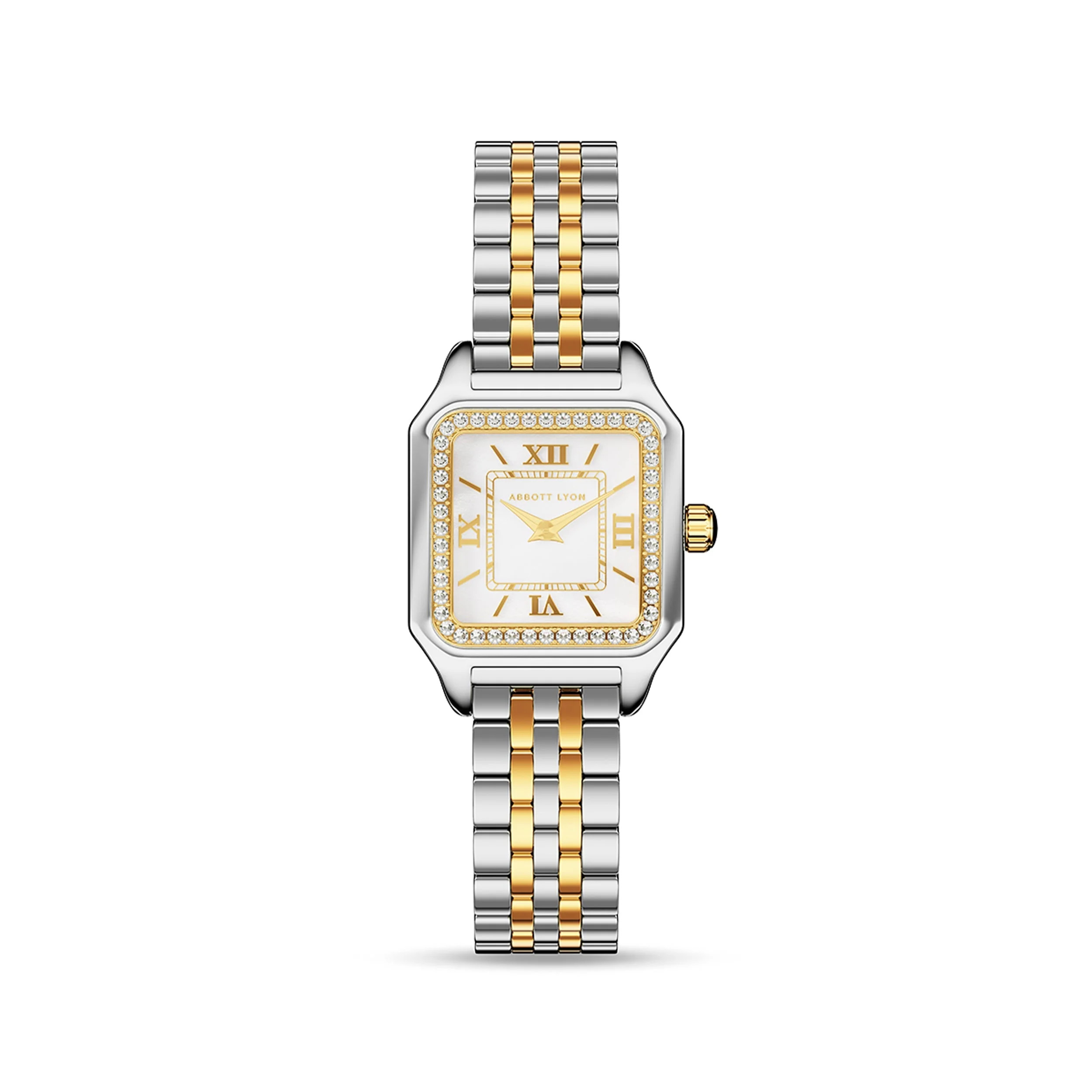 Essence Pavé Two Tone 23 Watch (Gold/Silver) | Abbott Lyon