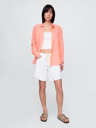 100% Linen Oversized Shirt | Gap (US)