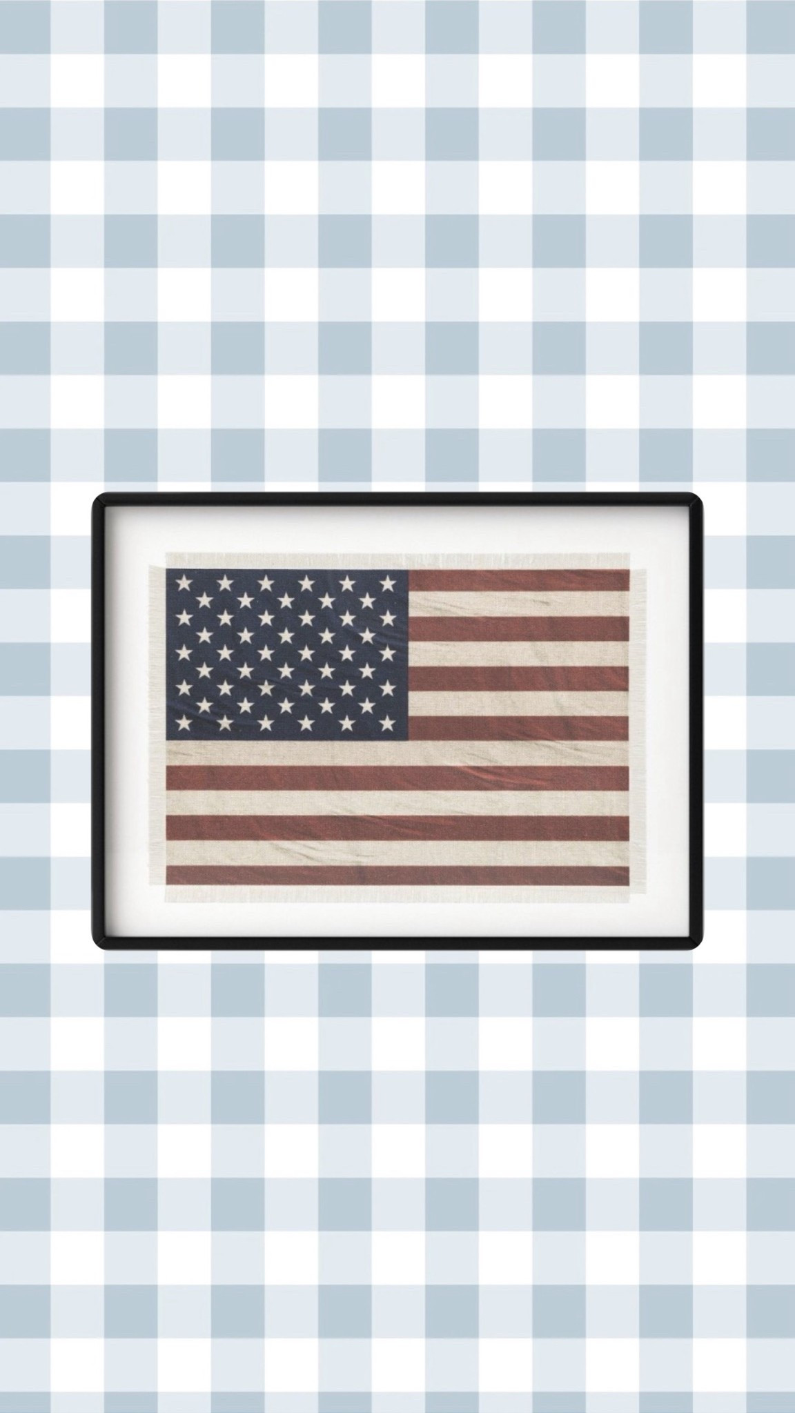 I love this framed flag wall art.❤️🤍💙