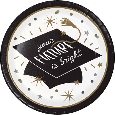 Creative Converting 9" Glowing Graduate Paper Plates 24ct | Target