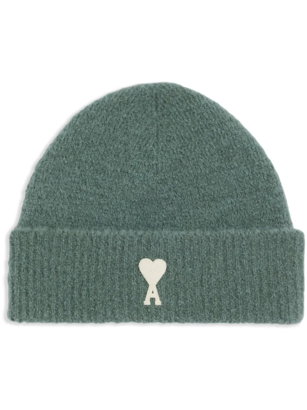 AMI Paris Logo Embroidered Beanie | Green | FARFETCH BR | Farfetch (BR)